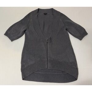 Theory Mari New Malaga Gray Button Front Linen Blend Cardigan Sweater‎ Size M